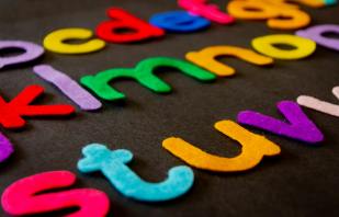 closeup photo of assorted color alphabets