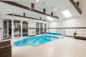 big swimming pool in spacious house