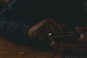 person using smartphone