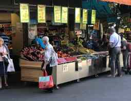 Fruit market in Paris, France.