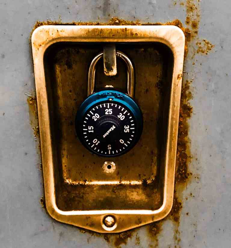 Archived blog post about cult deprogramming featuring a weathered combination lock